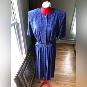 Vintage Leslie Fay Dresses dress with matching belt